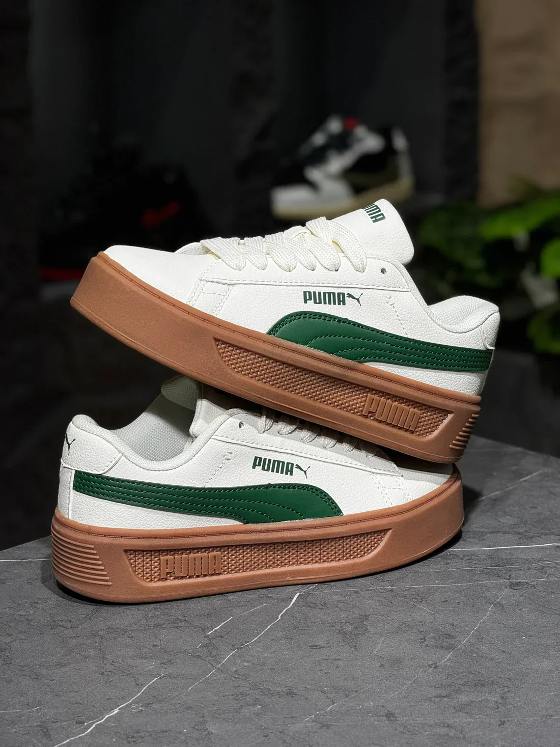 Puma Smash Blanco y Verde