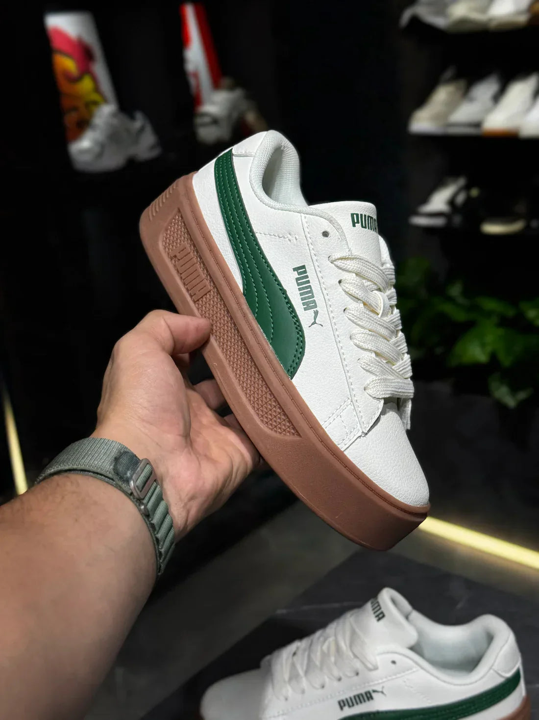 Puma Smash Blanco y Verde